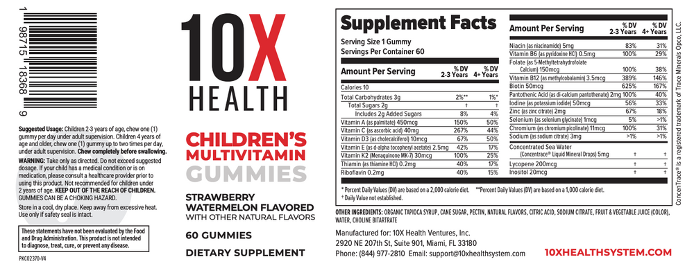 10X Children’s Multivitamin Gummies