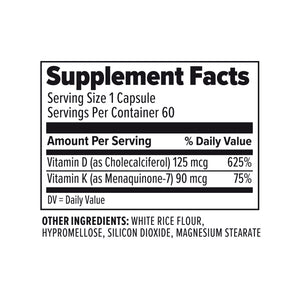 D3 + K2 Supplement 60 caps