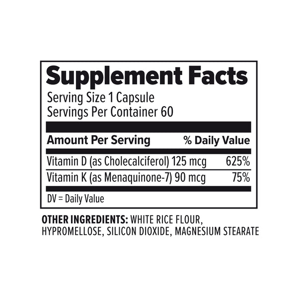 D3 + K2 Supplement 60 caps