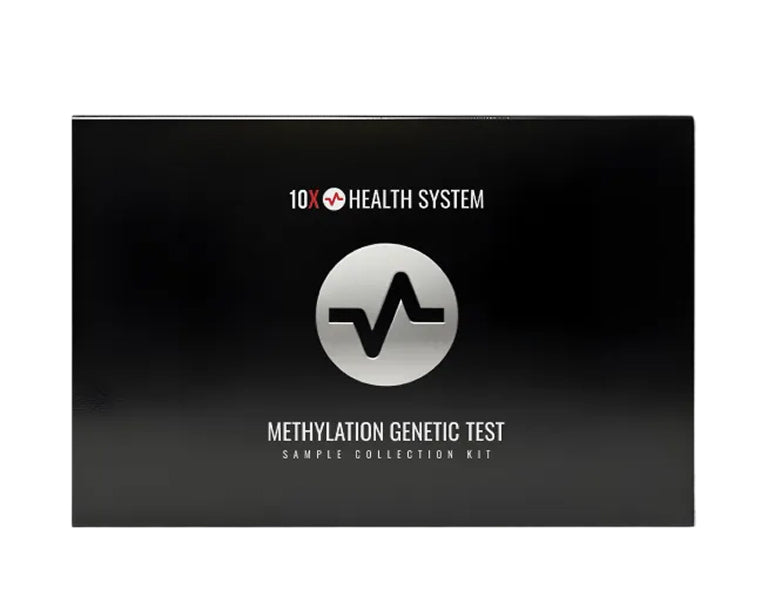 10X Health methylation genetic test kit in a white background