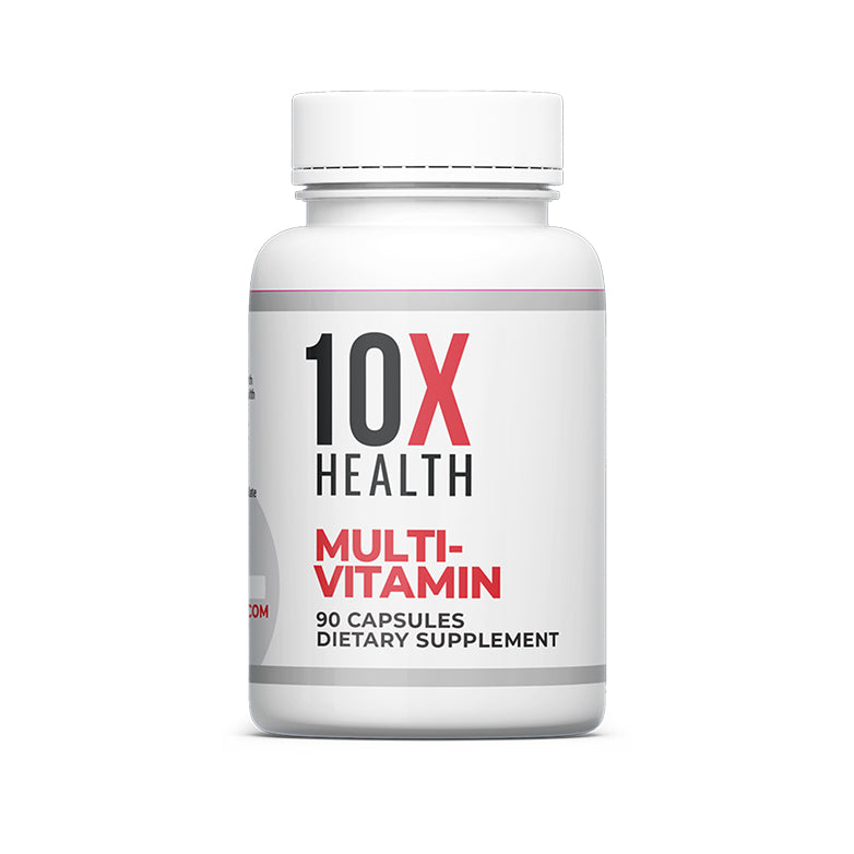 10X Health Multi-Vitamin bottle on a white background